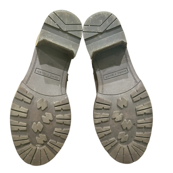 Marc Fisher Lansly Dark Brown suede lace up combat  Boots lug sole size 6.5 - Picture 7 of 10